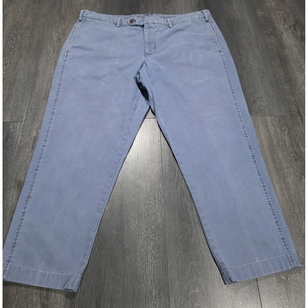 Sid Mashburn Canvas Chino Pant Men 40x28 Blue Washed Dyed Preppy City Office